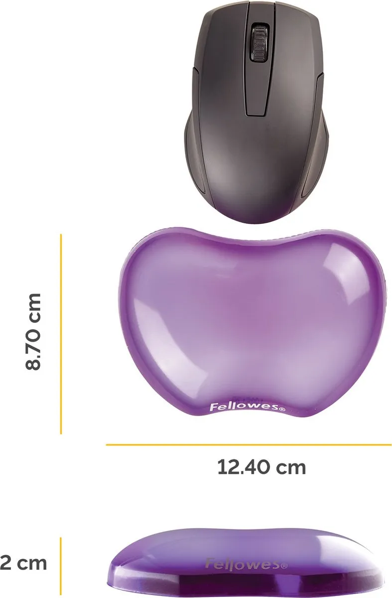 Fellowes Crystal Gel Polssteun FELLOWES_288269 - Paars