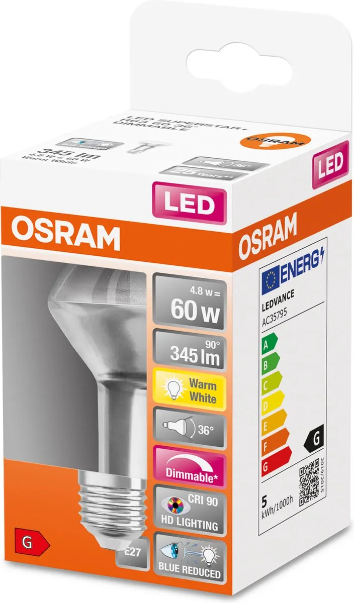 Osram E27 LED Buislamp 11W 2700K - Mat - 1055 Lm - afbeelding 6 van 6