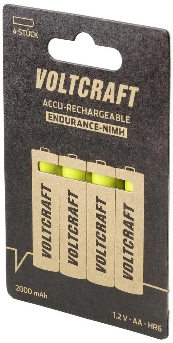 Voltcraft Endurance AA NiMH 2000mAh - 4 stuk - afbeelding 2 van 4