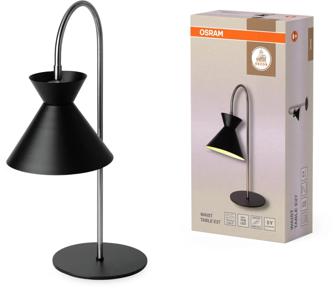 Osram Decor Taille Tafellamp E27 - Zwart