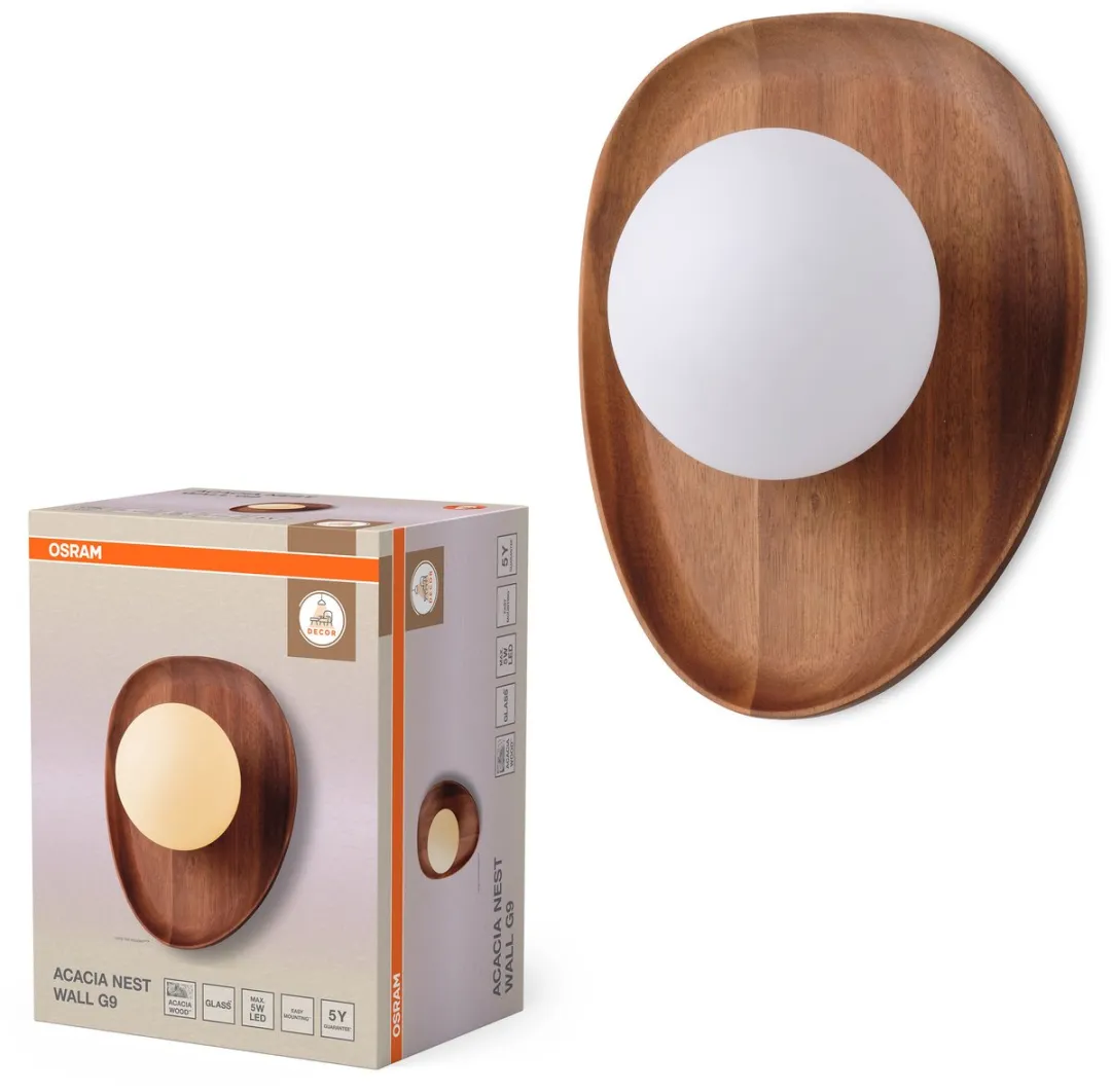 Osram Decor Acacia Nest Wandlamp G9 - Houtbruin