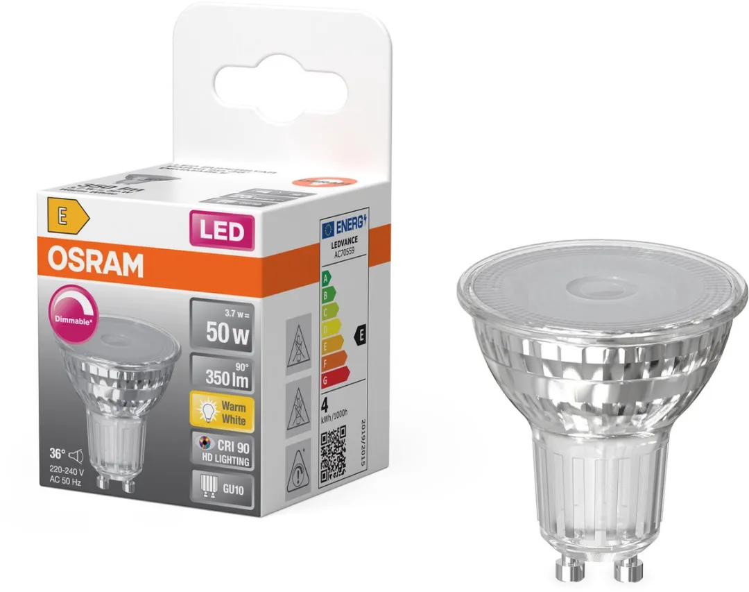 Osram 4099854457487 LED-lamp Warm wit 2700 K 3,7 W GU10 E