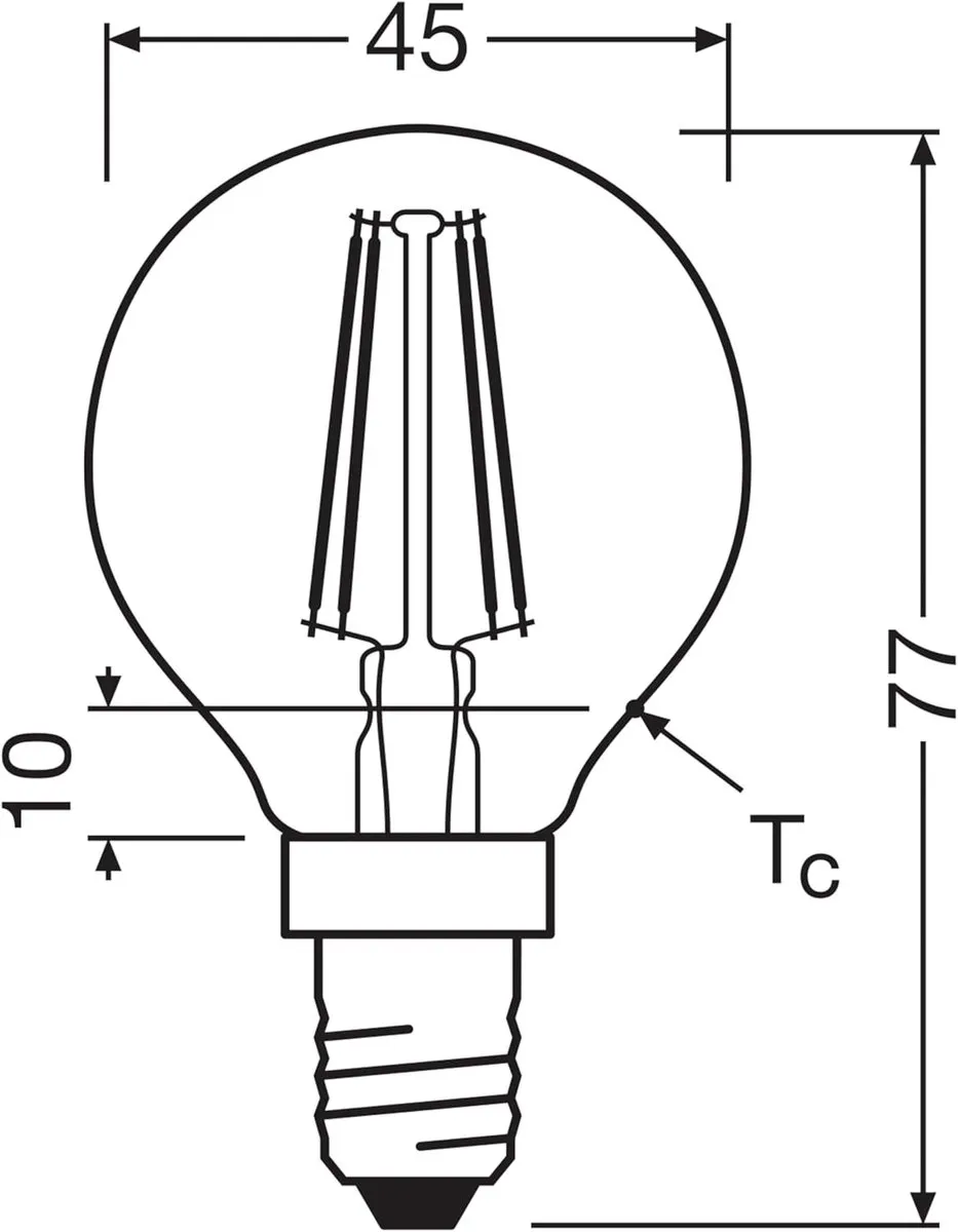 Osram LED Classic P45 E14 6.5W 806lm - Warm wit - afbeelding 6 van 6