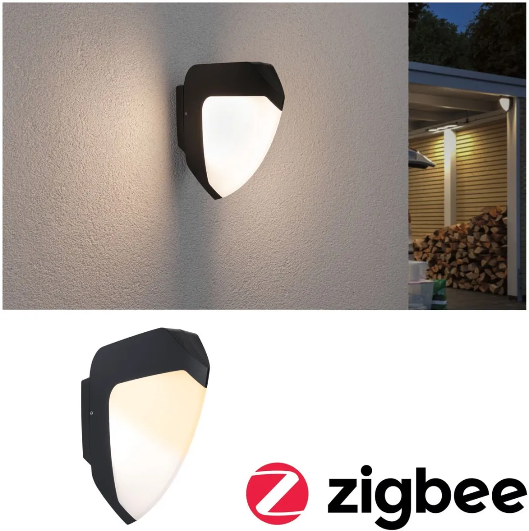 Paulmann Ikosea LED Wandarmatuur Zigbee 3.0 - 4,4W 350lm Antraciet