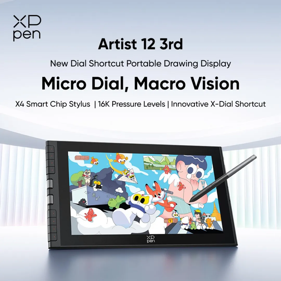 XPPen Artist 12 3rd CD121FH Grafische Tablet - 11,9" Zwart