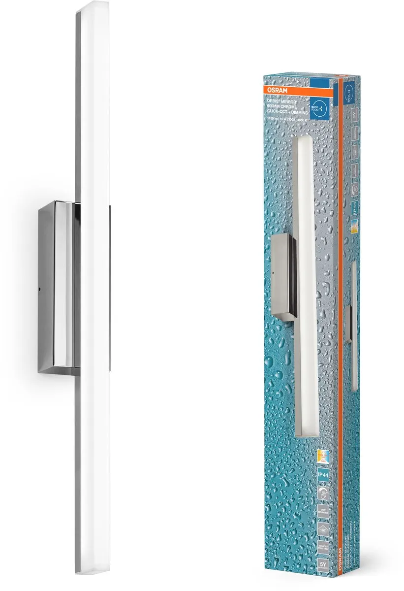 Osram Orbis Mirror 60cm Click CCT DIM IP44 - Chroom