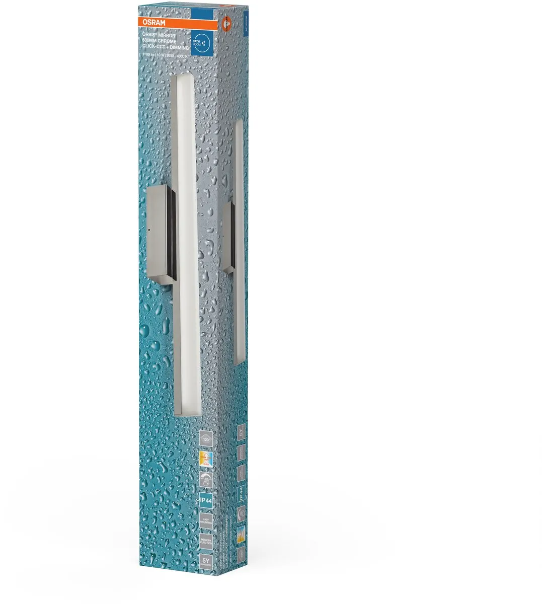 Osram Orbis Mirror 60cm Click CCT DIM IP44 - Chroom