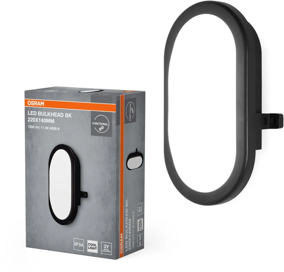 Osram LED Wandlamp Bulkhead 11W 4000K - Zwart