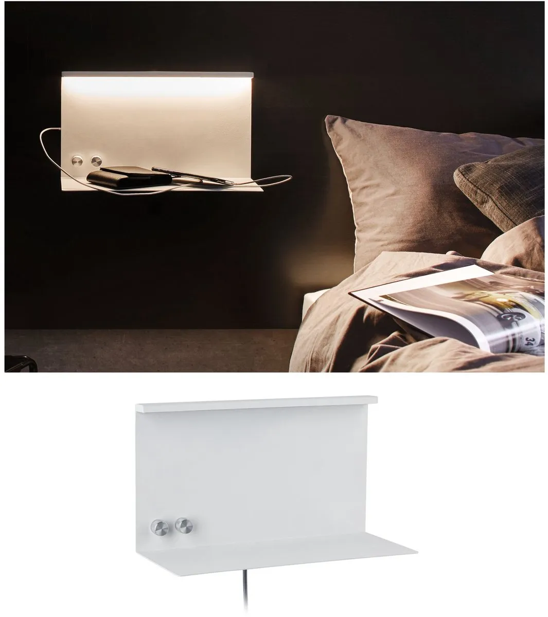 Paulmann LED Wandlamp Jarina USB-C 3000K 400lm