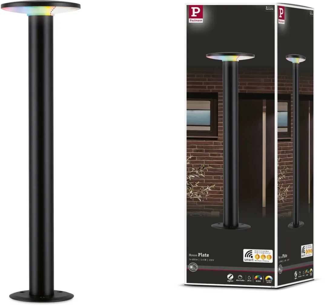 Paulmann LED Bolderlamp Zigbee 3.0 Plate IP44 600mm RGBW+