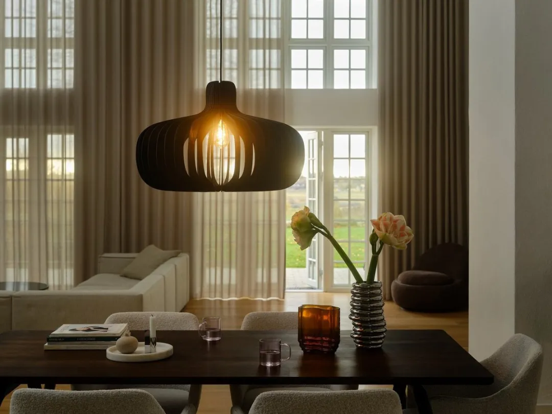 Nordlux Hazo 65 E27 Houten Plafondlamp - 3 Lichtpunten - Zwart