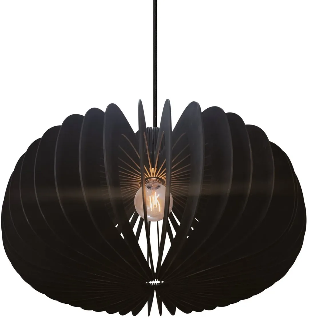Nordlux Hazo 65 E27 Houten Plafondlamp - 3 Lichtpunten - Zwart