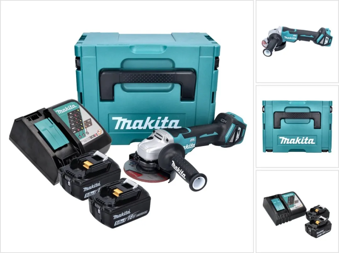 Makita DGA515RTJ Haakse Accuslijper 125mm