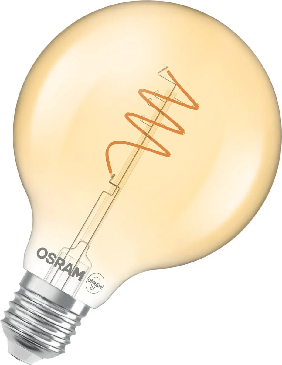 Osram Vintage 1906 Globe LED - 3,4W 470lm E27 Warm Wit - Goudkleurig Glas