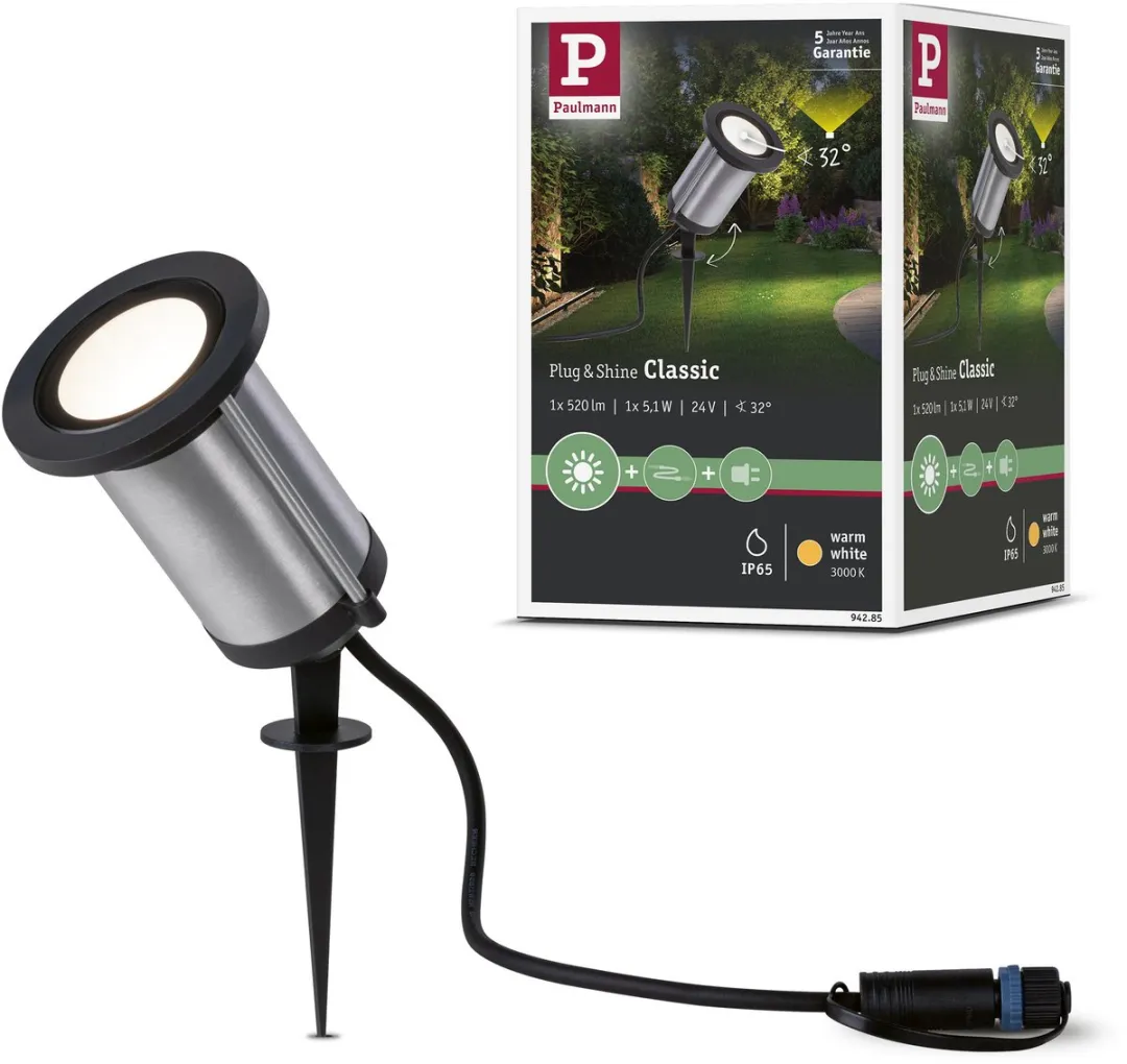 Paulmann Plug & Shine LED Tuinspot Classic 5,1W 3000K