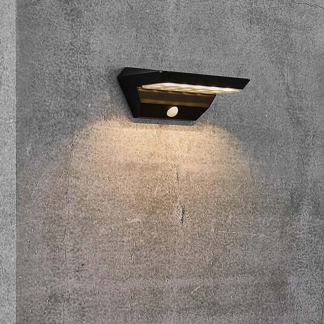 Nordlux Agena Wandlamp Solar LED - 12.7cm - Zwart - afbeelding 6 van 6