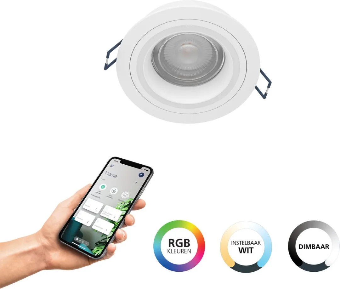 EGLO connect.z Carosso-Z Smart Inbouwspot Ø9.3cm