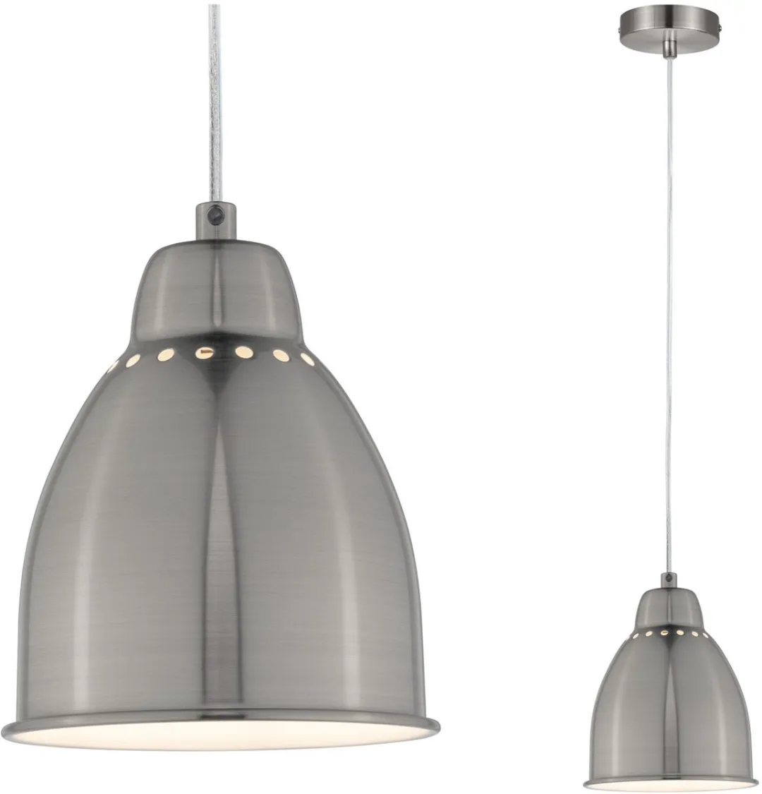 Paulmann Neordic Hanglamp Hilla E27 - 40W - Staal geborsteld