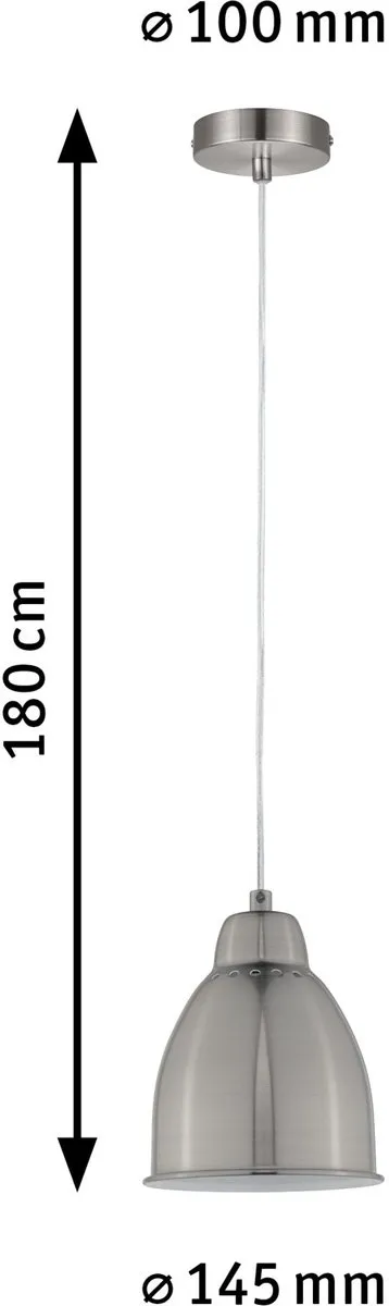 Paulmann Neordic Hanglamp Hilla E27 - 40W - Staal geborsteld