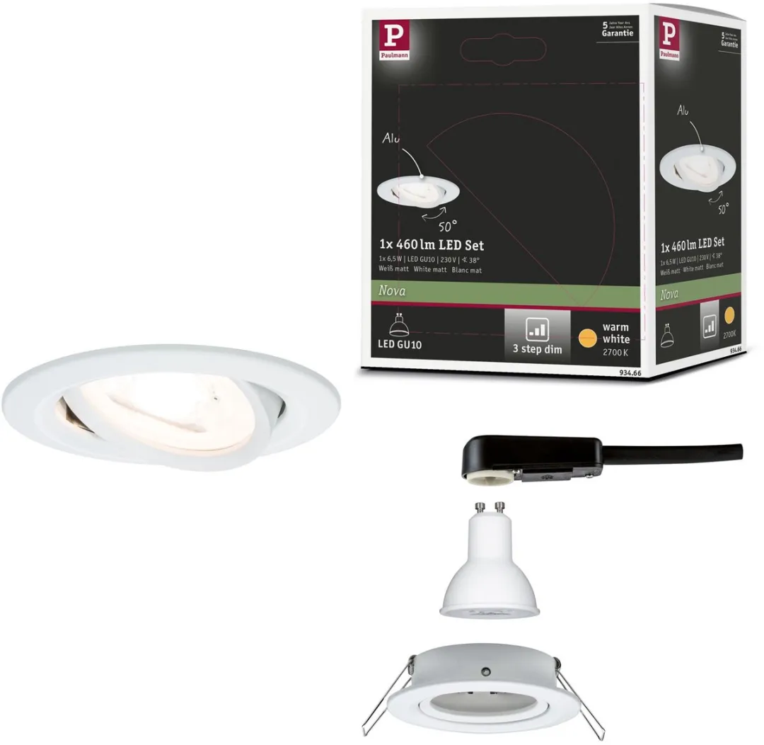 Paulmann LED-inbouwlamp Nova 3-Step-Dim 6,5W 460lm GU10