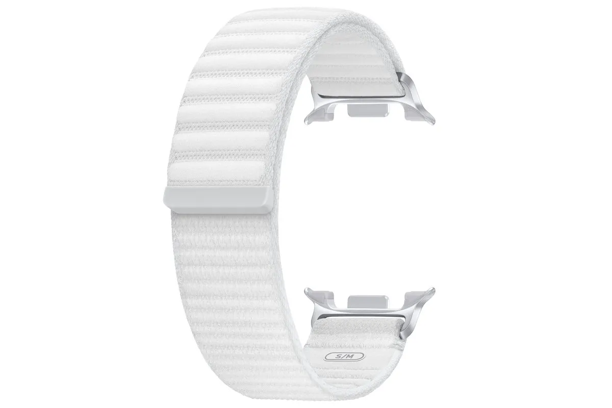 Samsung Galaxy Watch 8 Stoffenen Band Wit - S/M