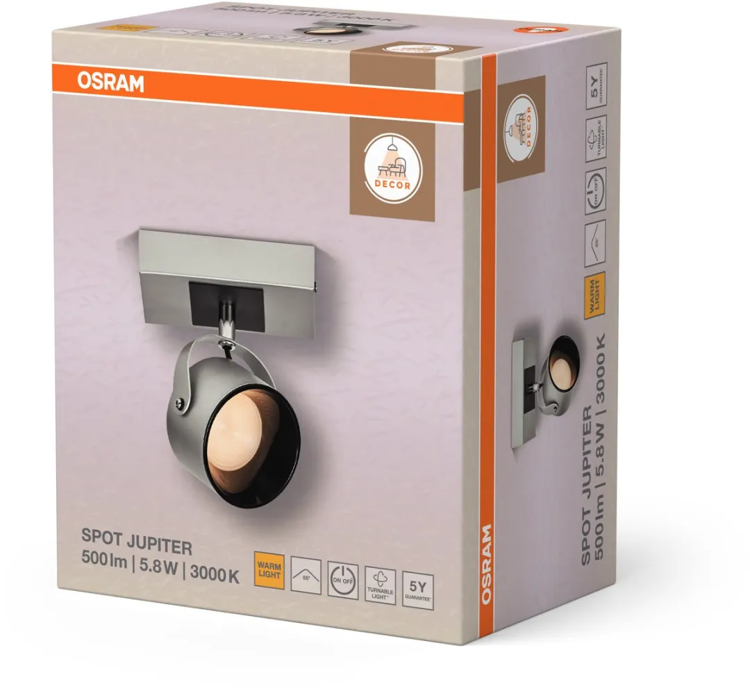 Osram Decor Spot Jupiter 5,8W - 185lm Warm Wit - Zilver - afbeelding 6 van 6