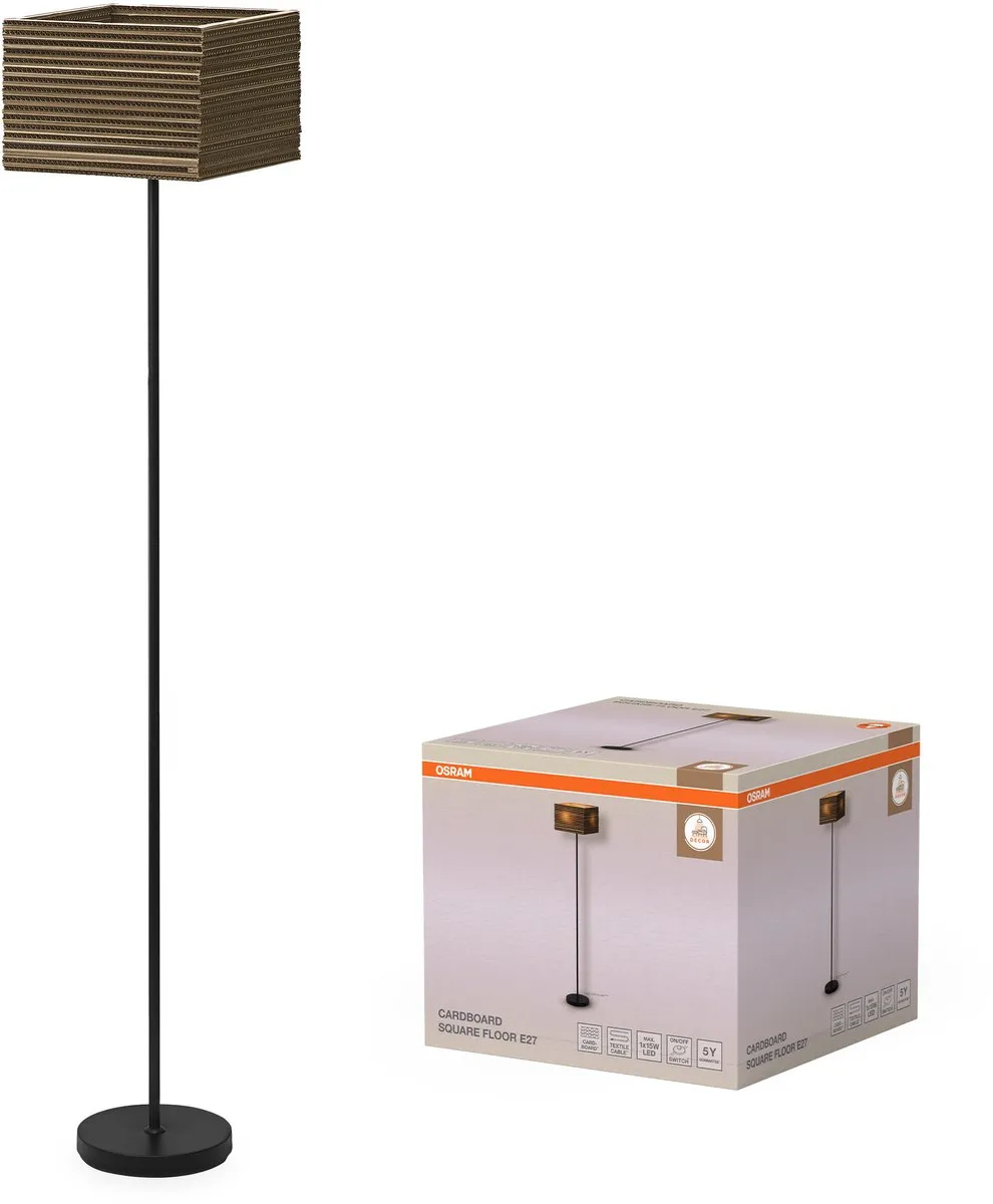 Osram Decor Cardboard Vloerlamp E27 - Bruin - 1600mm