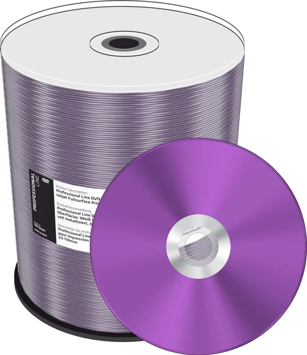 MediaRange MRPL601-C DVD Printable - 4.7 GB - 100 stuks - afbeelding 4 van 5