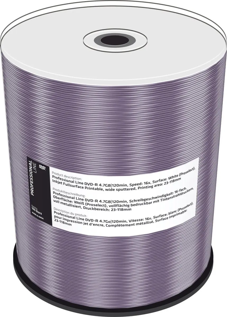 MediaRange MRPL601-C DVD Printable - 4.7 GB - 100 stuks - afbeelding 5 van 5