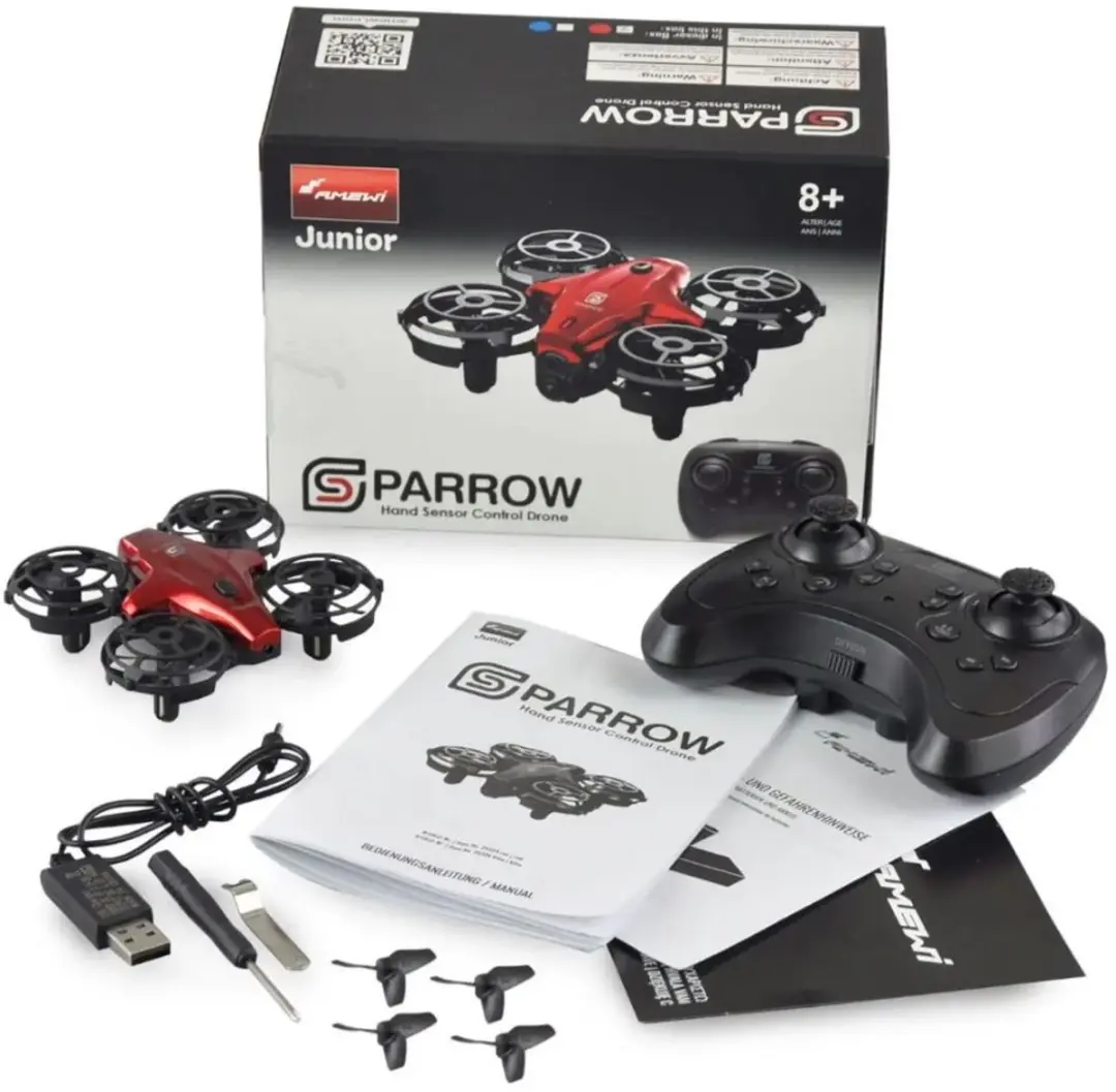 Amewi Sparrow 25324 Mini Drone - Rood - afbeelding 4 van 4