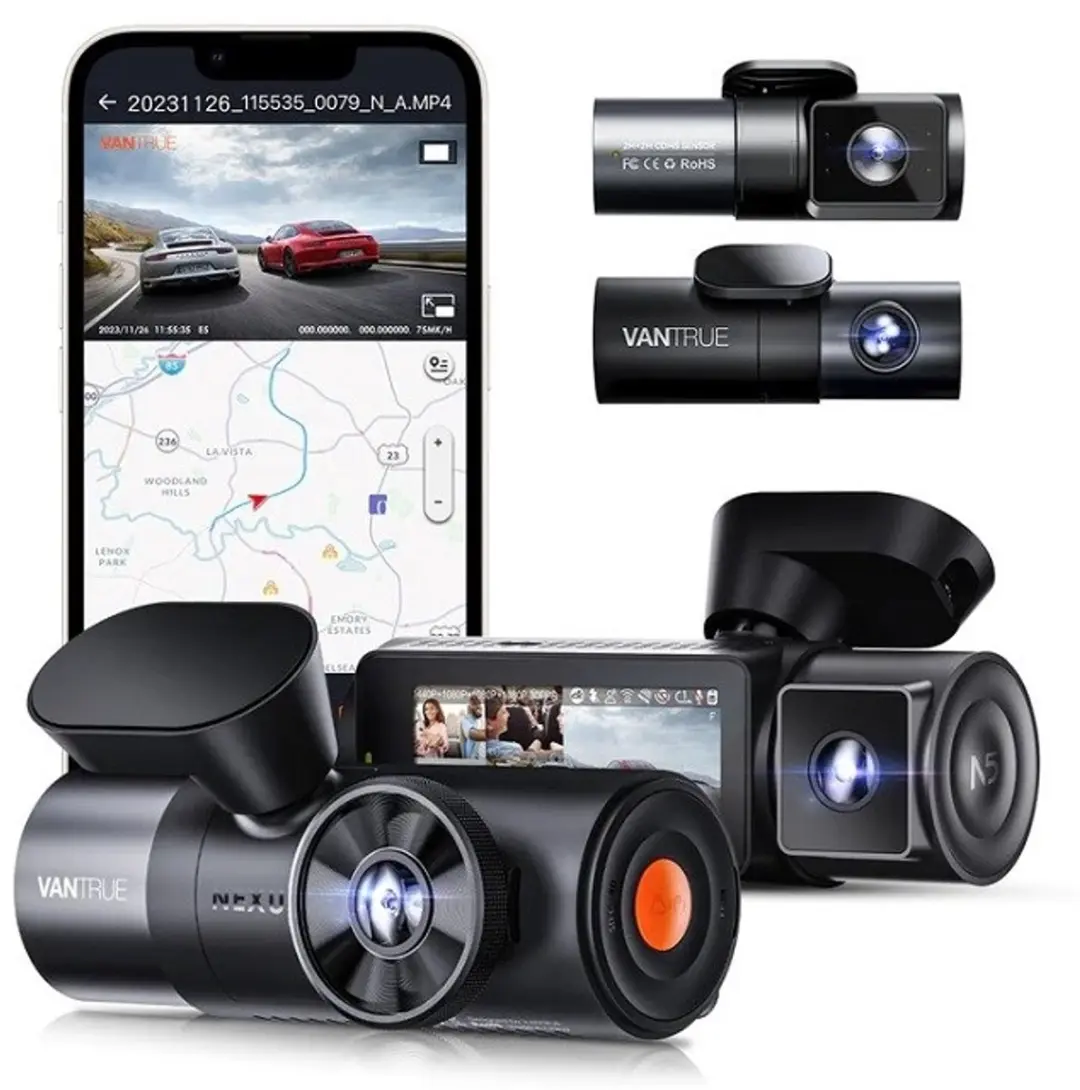 Vantrue N5 Nexus 5 Dashcam - 4-Kanaals 360° - Zwart - afbeelding 4 van 4