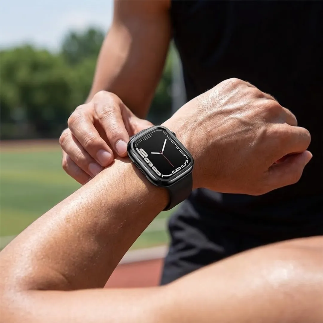 NUVEX Apple Watch 40mm Beschermhoes Set - 3-delig - Zwart/Zilver/Goud