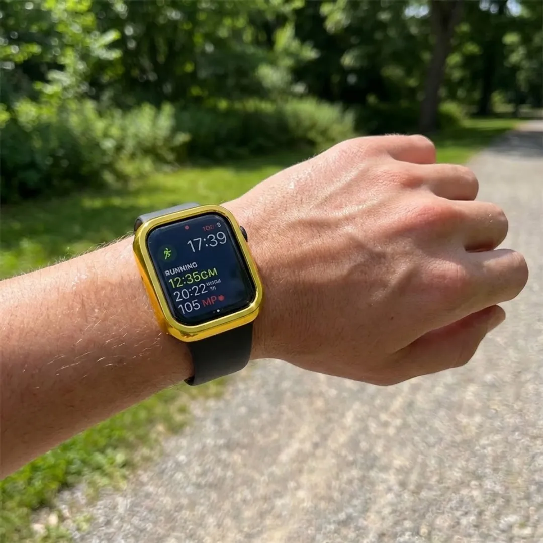 NUVEX Apple Watch 40mm Beschermhoes Set - 3-delig - Zwart/Zilver/Goud