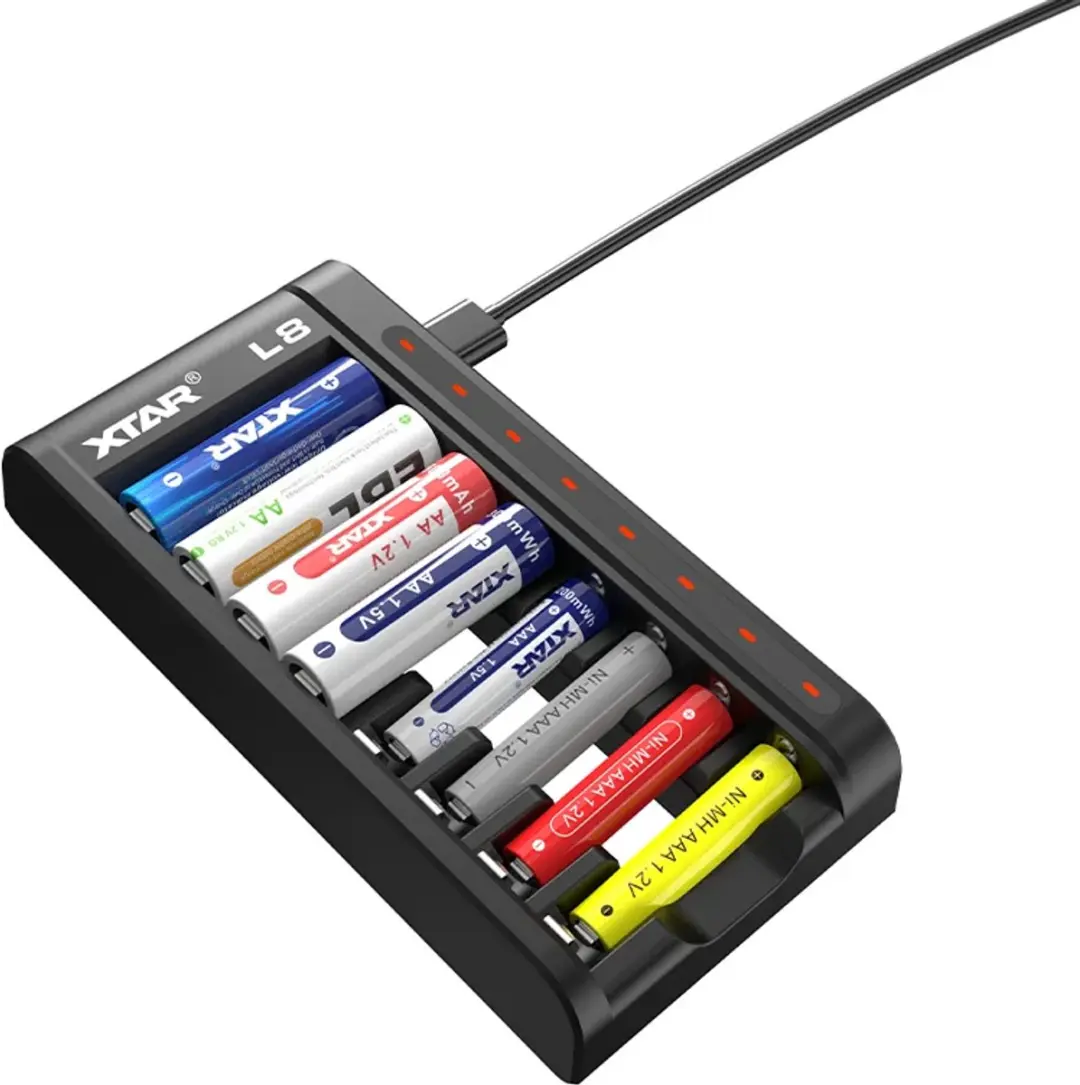 Xtar L8 KT Acculader AA/AAA - Type-C - 8 Batterijen - afbeelding 6 van 6
