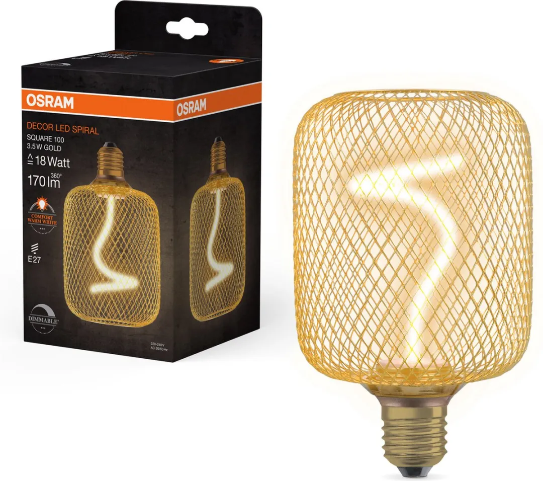 Osram LED Decor Square 3.5W 170lm 1800K - Goud - E27