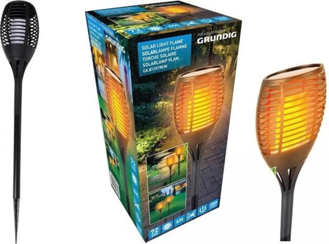 Grundig Solar Steker 12xLED - Zwart