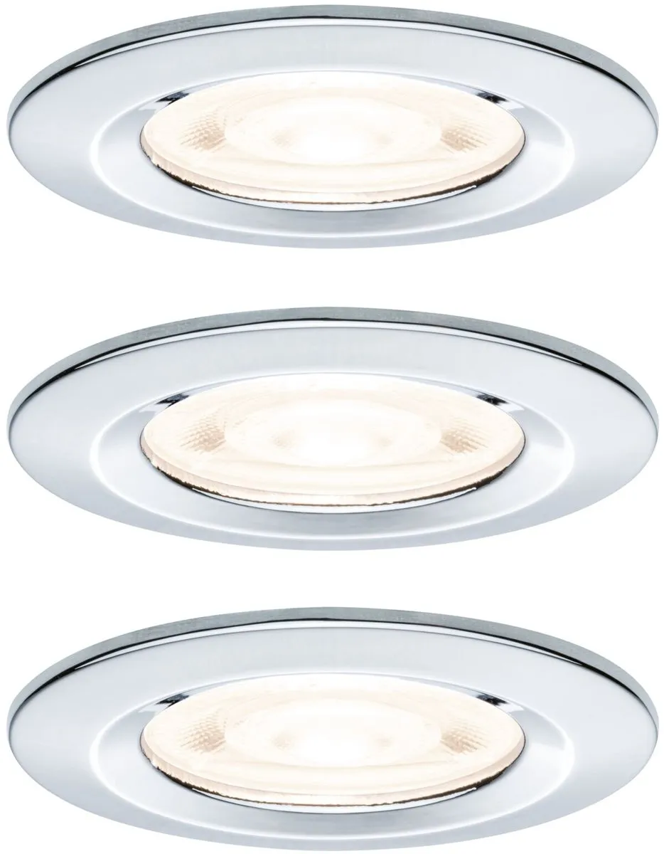 Paulmann Nova GU10 LED-inbouwlamp 3x4,9W 550lm 2700K - Chroom