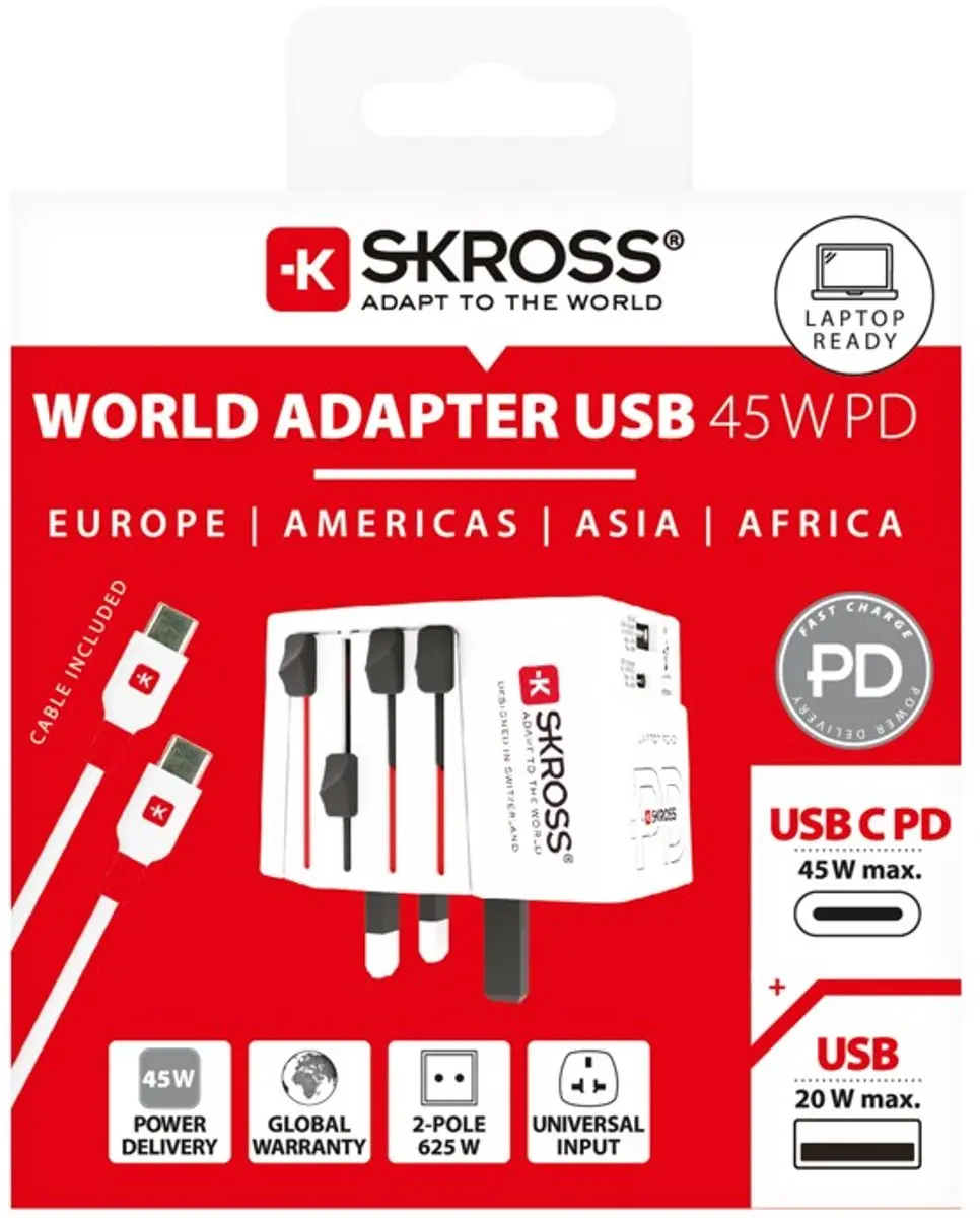 Skross MUV PRO 1302975 Wereldreisadapter - 2 USB - afbeelding 5 van 6