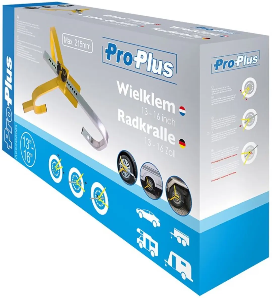ProPlus Wielklem 13 t/m 16 inch - Geel/Zilver - afbeelding 2 van 6