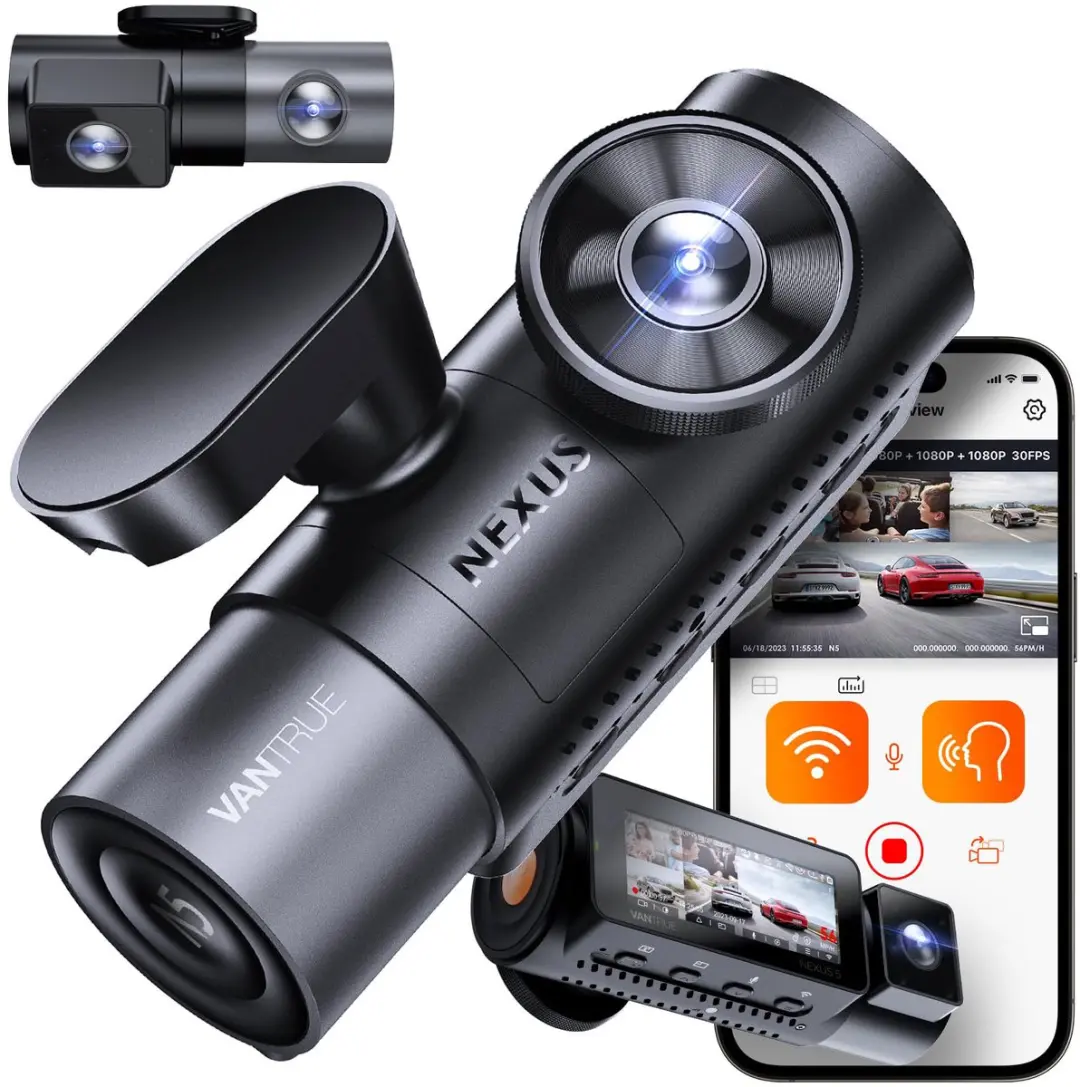Vantrue N5 2K QuadHD 4CH Wifi GPS 360 graden dashcam voor auto