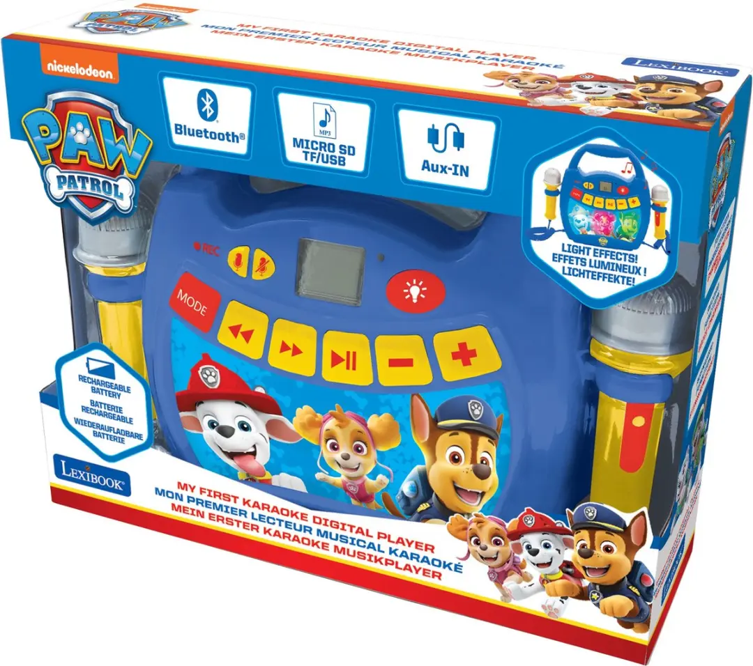 Paw Patrol Bluetooth luidspreker met microfoons en lichteffecten including 1GB memory (capacity 300 songs) - afbeelding 3 van 6