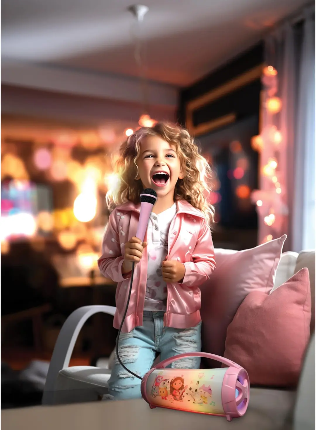 Lexibook Gabby's Dollhouse Bluetooth Lichtluidspreker BTP585GDHZ - Roze - afbeelding 4 van 6