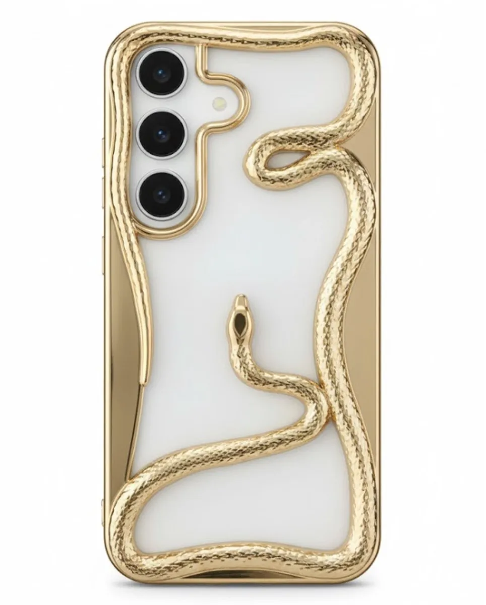 NUVEX Goudkleurig Slang Design Hoesje Samsung Galaxy A16