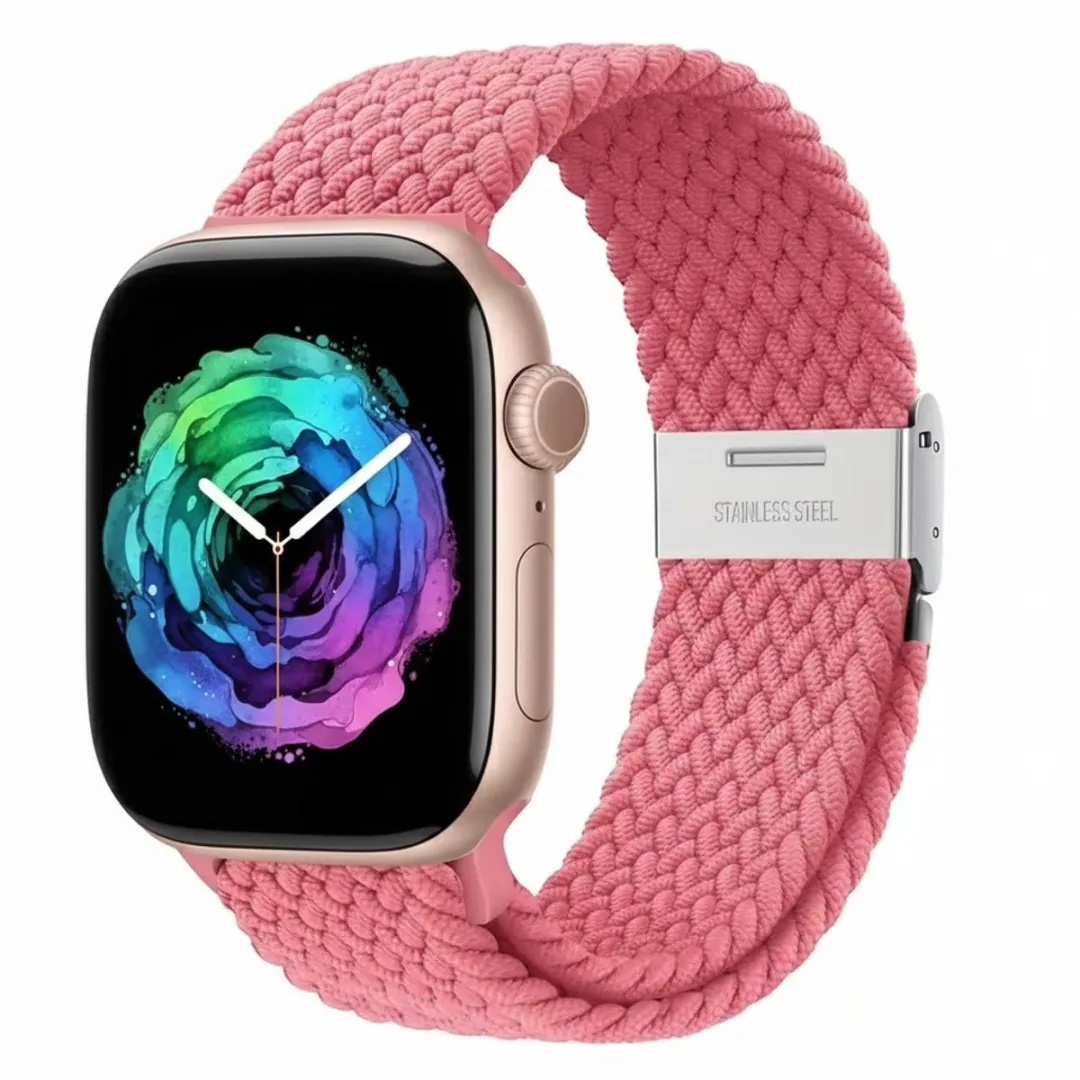 NuveX Helder Roze Horlogebandje Apple Watch