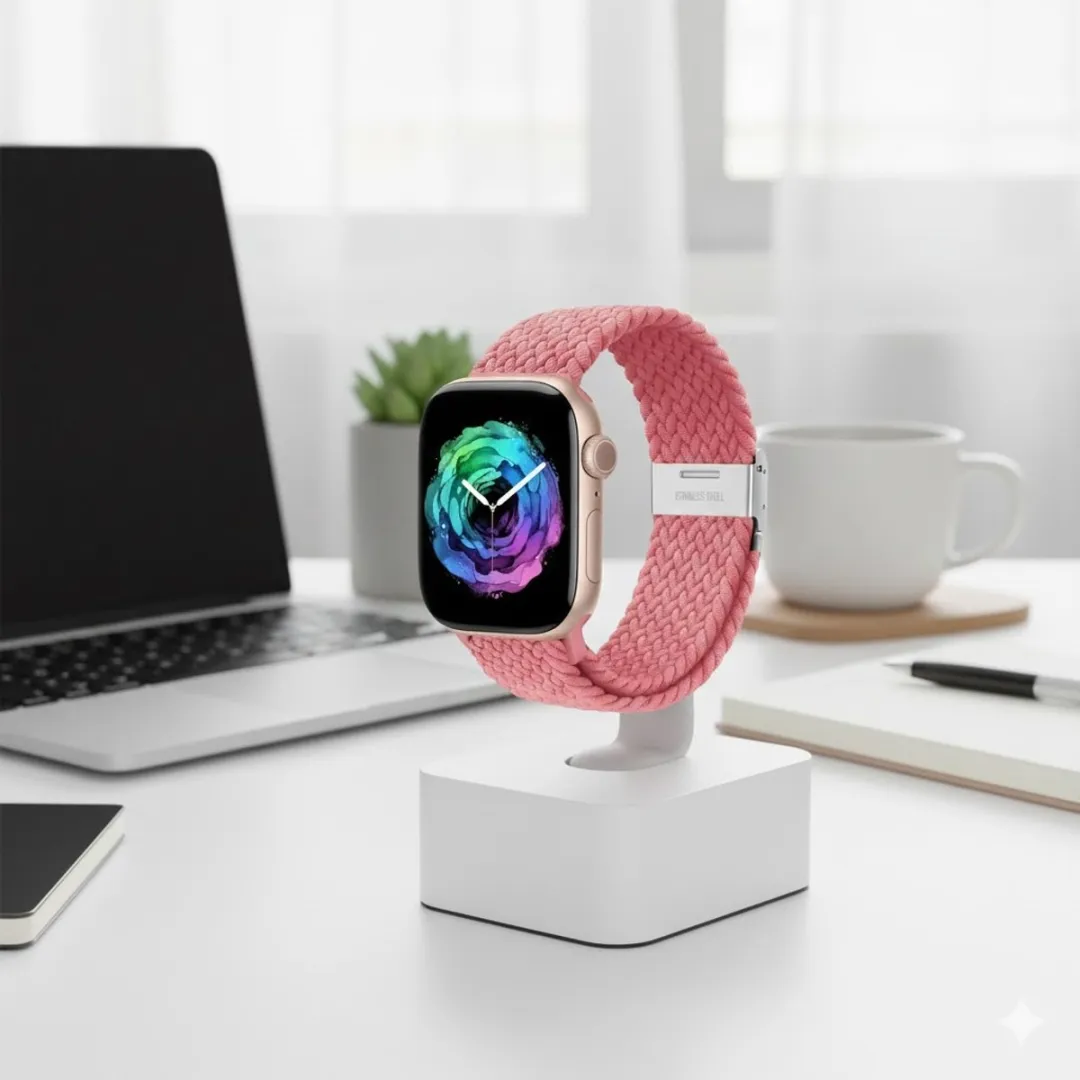 NuveX Helder Roze Horlogebandje Apple Watch - One Size