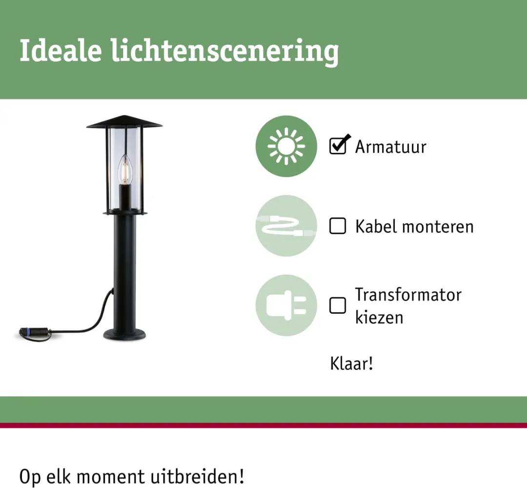 Paulmann Plug & Shine Classic LED Bolderlamp 2W 3000K - Antraciet