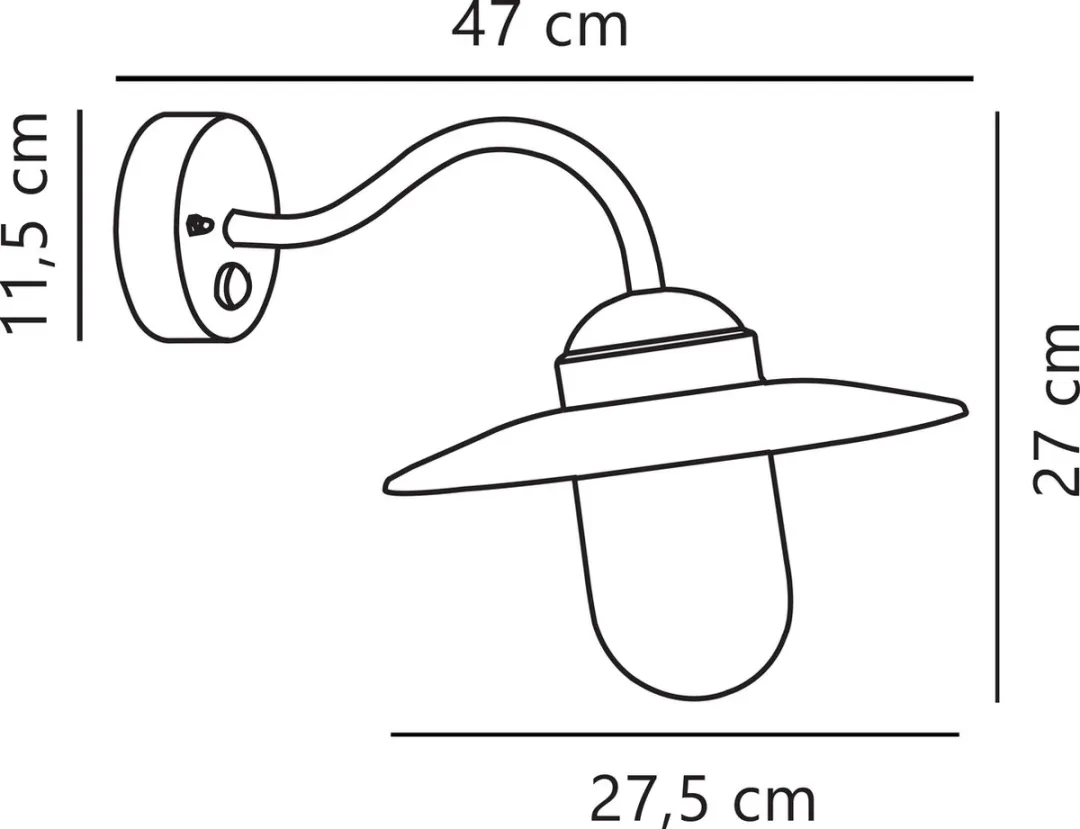 Nordlux Luxembourg Wandlamp E27 - Zwart