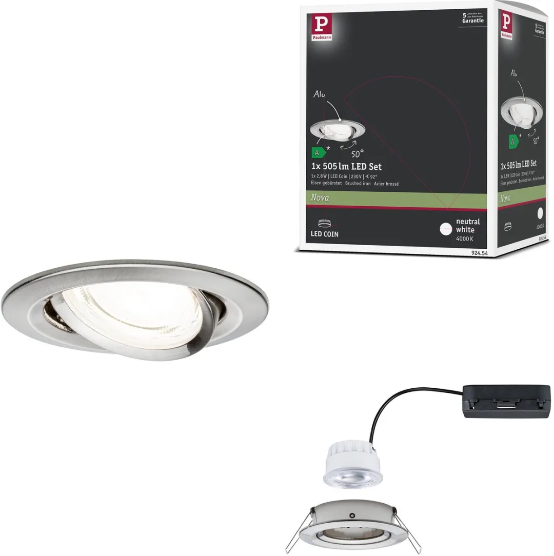 Paulmann Nova Coin LED-inbouwlamp 2,8W 505lm 4000K