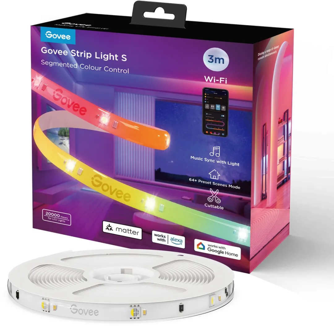 Govee RGBICW LED-strip 3m - Transparant