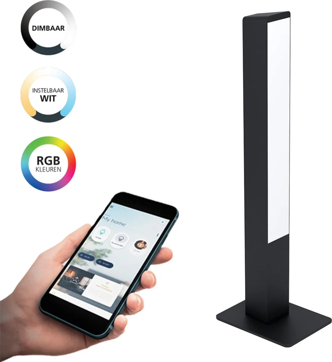 EGLO connect.z Simolaris-Z Smart Tafellamp - Zwart - RGB & Wit - Zigbee